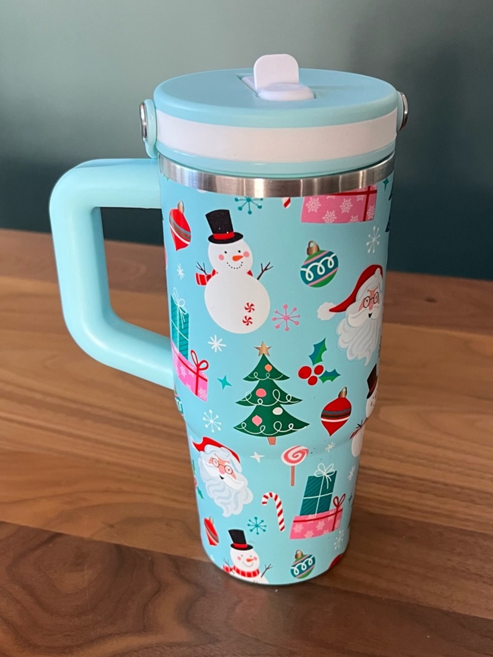 NEW Ashland 20oz Holiday Aqua Stainless Steel Insulated Tumbler with Handle